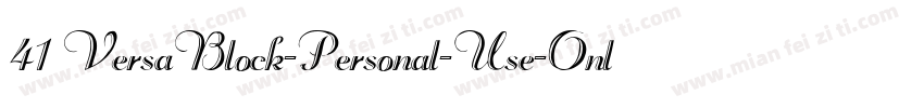 41 VersaBlock-Personal-Use-Only字体转换